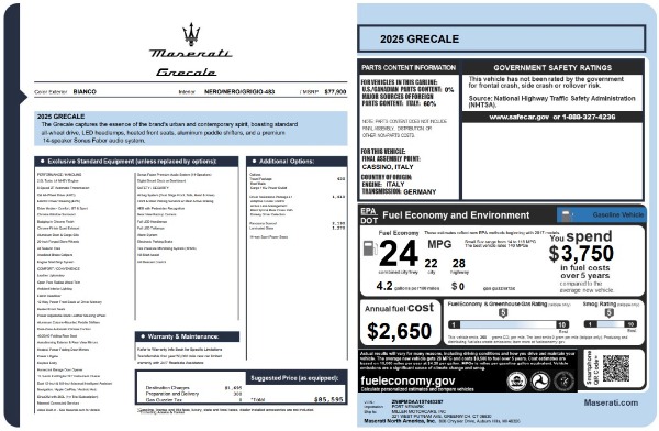 Used 2025 Maserati Grecale for sale $57,550 at Alfa Romeo of Greenwich in Greenwich CT 06830 25