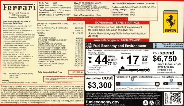 Used 2024 Ferrari SF90 Spider for sale $569,900 at Alfa Romeo of Greenwich in Greenwich CT 06830 2