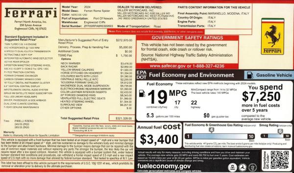 Used 2024 Ferrari Roma Spider for sale $297,900 at Alfa Romeo of Greenwich in Greenwich CT 06830 2