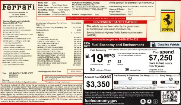 Used 2025 Ferrari Roma Spider for sale $334,900 at Alfa Romeo of Greenwich in Greenwich CT 06830 2