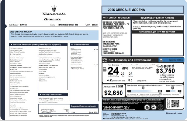 Used 2025 Maserati Grecale Modena for sale $61,116 at Alfa Romeo of Greenwich in Greenwich CT 06830 27