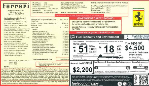 Used 2022 Ferrari SF90 Stradale for sale $437,900 at Alfa Romeo of Greenwich in Greenwich CT 06830 2