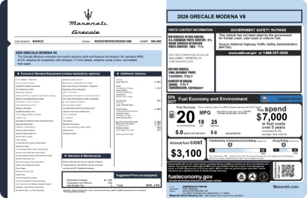 New 2026 Maserati Grecale Modena for sale $99,195 at Alfa Romeo of Greenwich in Greenwich CT 06830 25