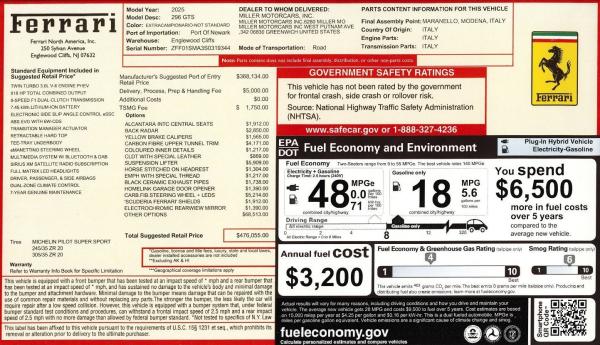 Used 2025 Ferrari 296 GTS for sale $449,900 at Alfa Romeo of Greenwich in Greenwich CT 06830 2