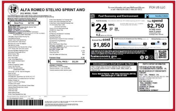 Used 2022 Alfa Romeo Stelvio Sprint for sale $24,900 at Alfa Romeo of Greenwich in Greenwich CT 06830 25