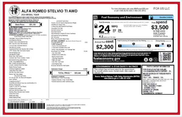 Used 2023 Alfa Romeo Stelvio Ti for sale $32,900 at Alfa Romeo of Greenwich in Greenwich CT 06830 24