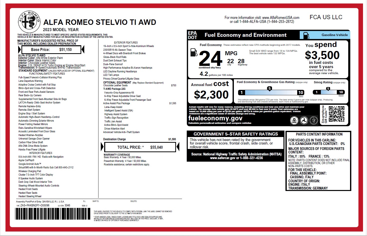 Used 2023 Alfa Romeo Stelvio Ti for sale Call for price at Alfa Romeo of Greenwich in Greenwich CT 06830 1