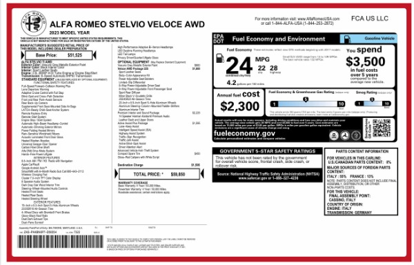 Used 2023 Alfa Romeo Stelvio Veloce for sale $34,900 at Alfa Romeo of Greenwich in Greenwich CT 06830 25