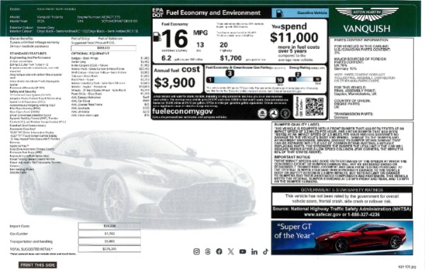 New 2026 Aston Martin Vanquish Volante for sale Call for price at Alfa Romeo of Greenwich in Greenwich CT 06830 19